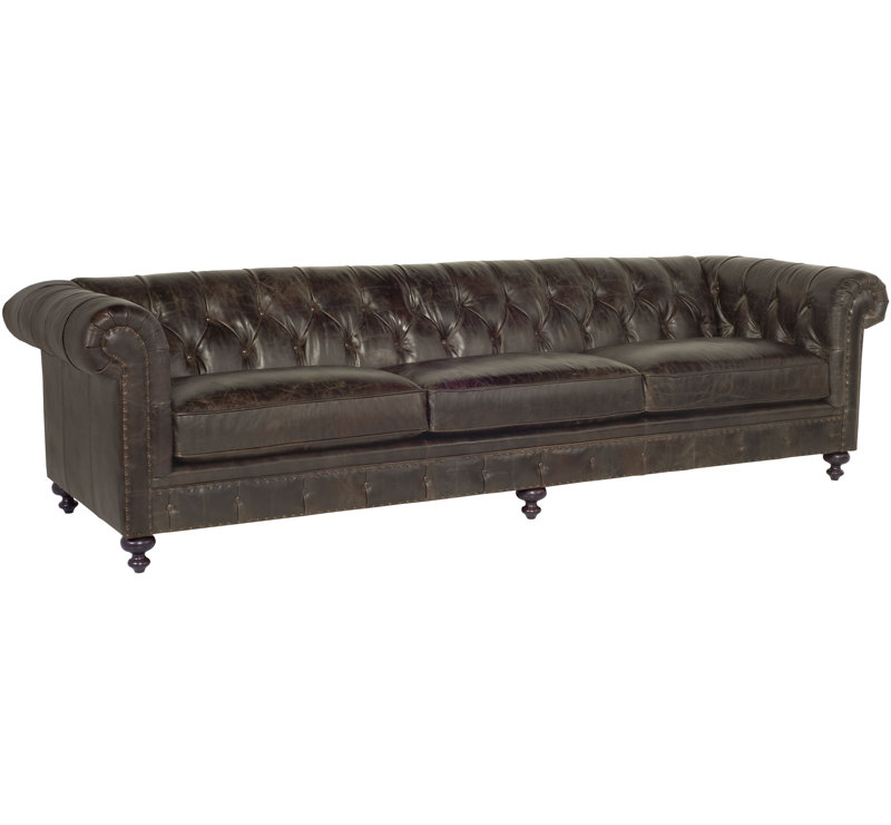 Bernhardt London Leather Chesterfield Sofa & Reviews Wayfair